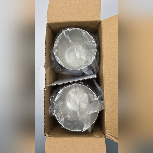 SOLD **** NEW Aluminum Stemless Wine Glasses Dark Brown Black Set Of 2 - Picture 4 of 4